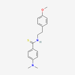 molecular formula C18H22N2OS B11065622 4-(dimethylamino)-N-[2-(4-methoxyphenyl)ethyl]benzenecarbothioamide 