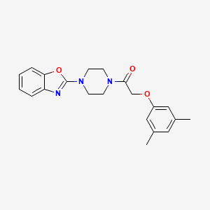 molecular formula C21H23N3O3 B11066379 1-[4-(1,3-Benzoxazol-2-yl)piperazin-1-yl]-2-(3,5-dimethylphenoxy)ethanone 