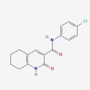 molecular formula C16H15ClN2O2 B11066936 N-(4-chlorophenyl)-2-oxo-1,2,5,6,7,8-hexahydroquinoline-3-carboxamide 