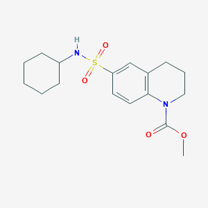 molecular formula C17H24N2O4S B11067239 methyl 6-(cyclohexylsulfamoyl)-3,4-dihydroquinoline-1(2H)-carboxylate 