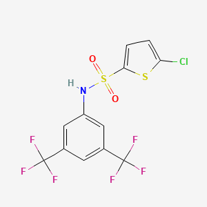 molecular formula C12H6ClF6NO2S2 B11067442 N-[3,5-bis(trifluoromethyl)phenyl]-5-chlorothiophene-2-sulfonamide CAS No. 646039-64-7