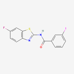 molecular formula C14H8FIN2OS B11067726 N-(6-fluoro-1,3-benzothiazol-2-yl)-3-iodobenzamide 
