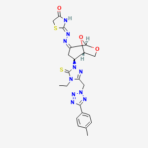molecular formula C22H24N10O3S2 B11067761 One (non-preferred name) 