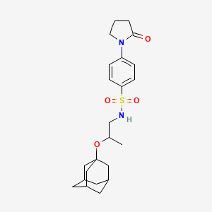 molecular formula C23H32N2O4S B11068193 N-[2-(1-adamantyloxy)propyl]-4-(2-oxopyrrolidin-1-yl)benzenesulfonamide 