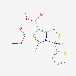 molecular formula C15H15NO4S2 B11068676 dimethyl (3R)-5-methyl-3-(thiophen-2-yl)-1H-pyrrolo[1,2-c][1,3]thiazole-6,7-dicarboxylate 