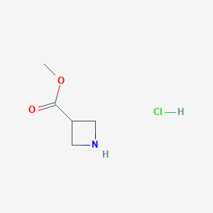 molecular formula C5H10ClNO2 B011070 Methyl azetidine-3-carboxylate hydrochloride CAS No. 100202-39-9