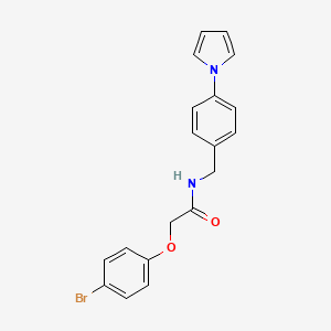 molecular formula C19H17BrN2O2 B11070586 2-(4-bromophenoxy)-N-[4-(1H-pyrrol-1-yl)benzyl]acetamide 