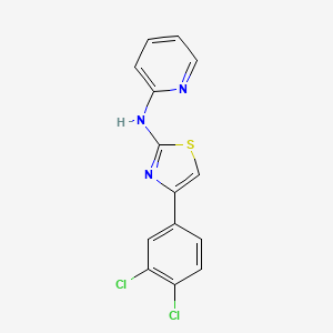 molecular formula C14H9Cl2N3S B11070727 N-[4-(3,4-dichlorophenyl)-1,3-thiazol-2-yl]pyridin-2-amine 