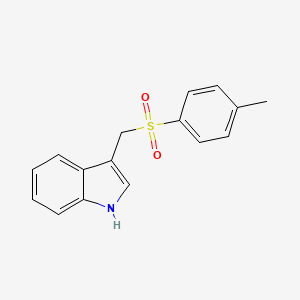 molecular formula C16H15NO2S B11070969 3-{[(4-methylphenyl)sulfonyl]methyl}-1H-indole 