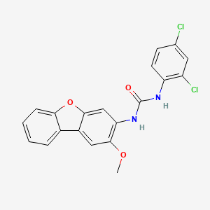 molecular formula C20H14Cl2N2O3 B11071443 N-(2,4-Dichlorophenyl)-N'-(2-methoxydibenzo[B,D]furan-3-YL)urea 