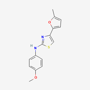 molecular formula C15H14N2O2S B11072430 N-(4-methoxyphenyl)-4-(5-methylfuran-2-yl)-1,3-thiazol-2-amine 