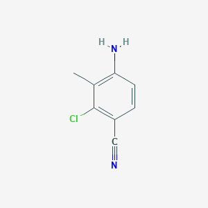 molecular formula C8H7ClN2 B110728 4-Amino-2-chloro-3-methylbenzonitrile CAS No. 573768-09-9