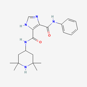 molecular formula C20H27N5O2 B11073427 N~4~-phenyl-N~5~-(2,2,6,6-tetramethylpiperidin-4-yl)-1H-imidazole-4,5-dicarboxamide 