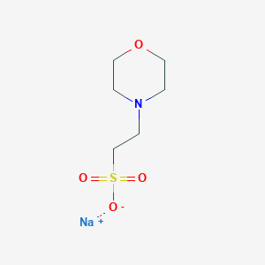 molecular formula C6H12NNaO4S B011074 4-Morpholineethanesulfonic acid, sodium salt CAS No. 71119-23-8