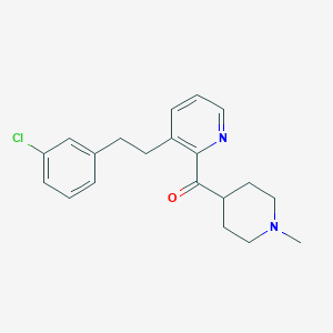 molecular formula C20H23ClN2O B110792 (1-Methyl-4-piperidinyl)[3-[2-(3-chlorophenyl)ethyl]-2-pyridinyl]methanone CAS No. 130642-50-1