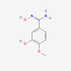 molecular formula C8H10N2O3 B11080753 N',3-Dihydroxy-4-methoxybenzenecarboximidamide CAS No. 352330-51-9