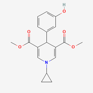 molecular formula C18H19NO5 B11081068 Dimethyl 1-cyclopropyl-4-(3-hydroxyphenyl)-1,4-dihydropyridine-3,5-dicarboxylate 