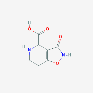 molecular formula C7H8N2O4 B011083 3-Oxo-2,3,4,5,6,7-hexahydroisoxazolo[4,5-c]pyridine-4-carboxylic acid CAS No. 105701-66-4