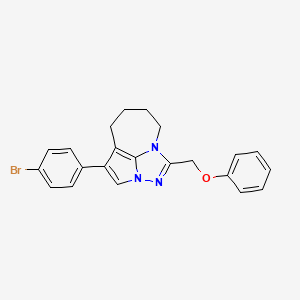 molecular formula C22H20BrN3O B11083286 4-(4-Bromophenyl)-1-(phenoxymethyl)-5,6,7,8-tetrahydro-2,2a,8a-triazacyclopenta[cd]azulene 