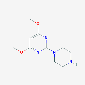 molecular formula C10H16N4O2 B011084 4,6-Dimethoxy-2-(piperazin-1-yl)pyrimidine CAS No. 106615-46-7
