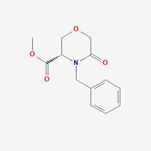 molecular formula C13H15NO4 B110841 Methyl (S)-4-Benzyl-5-oxomorpholine-3-carboxylate CAS No. 1235181-00-6