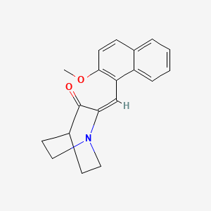 molecular formula C19H19NO2 B11084977 (2E)-2-[(2-methoxynaphthalen-1-yl)methylidene]-1-azabicyclo[2.2.2]octan-3-one 
