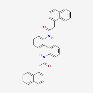 molecular formula C36H28N2O2 B11088483 N,N'-Biphenyl-2,2'-diylbis[2-(1-naphthyl)acetamide] 
