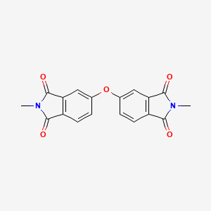 molecular formula C18H12N2O5 B11088544 1h-Isoindole-1,3(2h)-dione, 5,5'-oxybis[2-methyl- CAS No. 27507-54-6