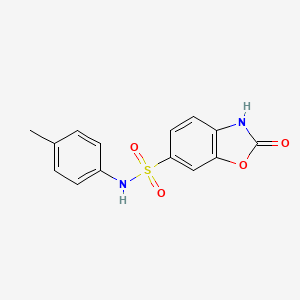 molecular formula C14H12N2O4S B11088622 N-(4-methylphenyl)-2-oxo-2,3-dihydro-1,3-benzoxazole-6-sulfonamide 