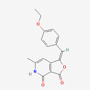 molecular formula C17H15NO4 B11088751 (1E)-1-(4-ethoxybenzylidene)-6-methylfuro[3,4-c]pyridine-3,4(1H,5H)-dione 