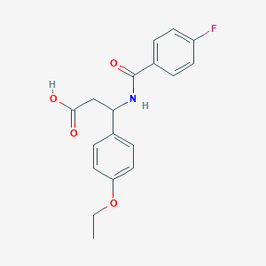 molecular formula C18H18FNO4 B11089080 3-(4-Ethoxyphenyl)-3-[(4-fluorobenzoyl)amino]propanoic acid 