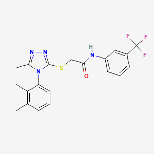 molecular formula C20H19F3N4OS B11089094 2-{[4-(2,3-dimethylphenyl)-5-methyl-4H-1,2,4-triazol-3-yl]sulfanyl}-N-[3-(trifluoromethyl)phenyl]acetamide 