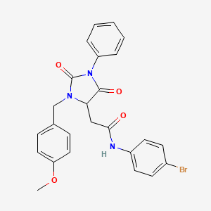 molecular formula C25H22BrN3O4 B11089154 N-(4-bromophenyl)-2-[3-(4-methoxybenzyl)-2,5-dioxo-1-phenylimidazolidin-4-yl]acetamide 