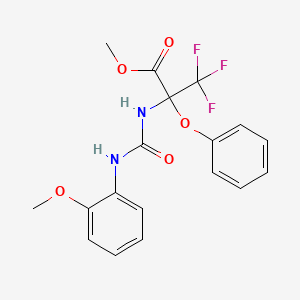 molecular formula C18H17F3N2O5 B11089284 methyl 3,3,3-trifluoro-N-[(2-methoxyphenyl)carbamoyl]-2-phenoxyalaninate 