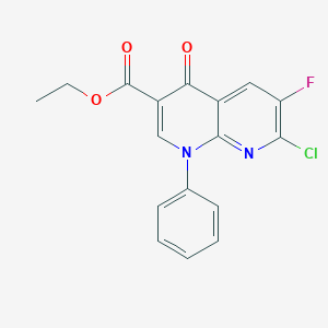 7-Chloro-6-fluoro-4-oxo-1-phenyl-1,4-dihydro-[1,8]naphthyridine-3-carboxylic acid ethyl ester