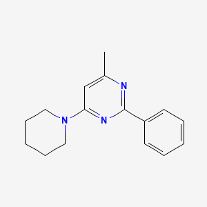 molecular formula C16H19N3 B11091782 4-Methyl-2-phenyl-6-(piperidin-1-yl)pyrimidine 