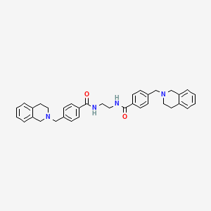 molecular formula C36H38N4O2 B11091882 N,N'-ethane-1,2-diylbis[4-(3,4-dihydroisoquinolin-2(1H)-ylmethyl)benzamide] 