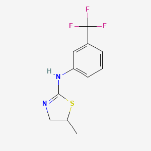 molecular formula C11H11F3N2S B11092408 5-methyl-N-[3-(trifluoromethyl)phenyl]-4,5-dihydro-1,3-thiazol-2-amine 