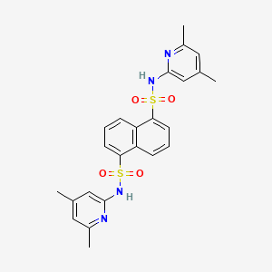 molecular formula C24H24N4O4S2 B11092490 N,N'-bis(4,6-dimethylpyridin-2-yl)naphthalene-1,5-disulfonamide 