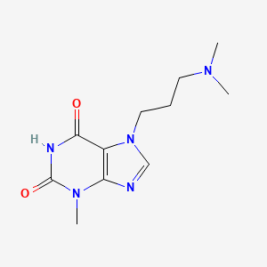 molecular formula C11H17N5O2 B11092509 7-[3-(dimethylamino)propyl]-3-methyl-3,7-dihydro-1H-purine-2,6-dione CAS No. 62637-01-8