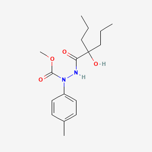 molecular formula C17H26N2O4 B11092549 Methyl 2-(2-hydroxy-2-propylpentanoyl)-1-(4-methylphenyl)hydrazinecarboxylate 