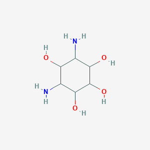 molecular formula C₆H₁₄N₂O₄ B110926 1,2,3,5-Cyclohexanetetrol, 4,6-diamino- CAS No. 488-52-8