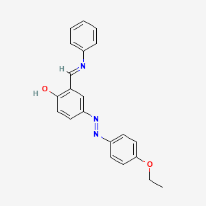 molecular formula C21H19N3O2 B11092614 Phenol, 4-(4-ethoxyphenylazo)-2-phenyliminomethyl- 