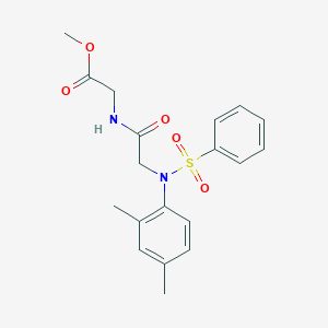 molecular formula C19H22N2O5S B11092705 methyl N-(2,4-dimethylphenyl)-N-(phenylsulfonyl)glycylglycinate 