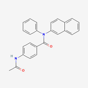 molecular formula C25H20N2O2 B11092815 Benzamide, 4-acetylamino-N-(2-naphthyl)-N-phenyl- 