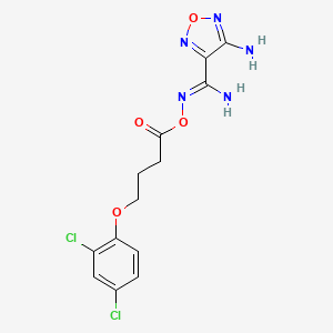 molecular formula C13H13Cl2N5O4 B11092831 4-amino-N'-{[4-(2,4-dichlorophenoxy)butanoyl]oxy}-1,2,5-oxadiazole-3-carboximidamide 