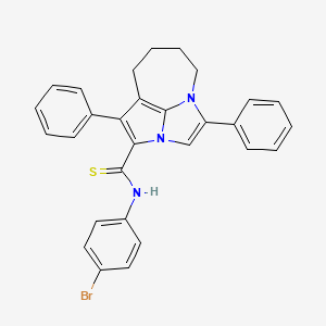 molecular formula C29H24BrN3S B11093008 N-(4-bromophenyl)-1,4-diphenyl-5,6,7,8-tetrahydro-2a,4a-diazacyclopenta[cd]azulene-2-carbothioamide 