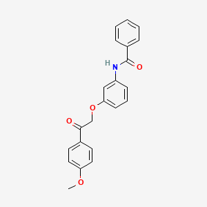 molecular formula C22H19NO4 B11093293 N-{3-[2-(4-methoxyphenyl)-2-oxoethoxy]phenyl}benzamide 
