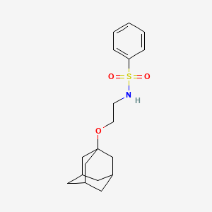 molecular formula C18H25NO3S B11093312 N-[2-(1-adamantyloxy)ethyl]benzenesulfonamide 