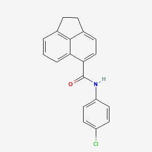 molecular formula C19H14ClNO B11093777 N-(4-chlorophenyl)-1,2-dihydroacenaphthylene-5-carboxamide 